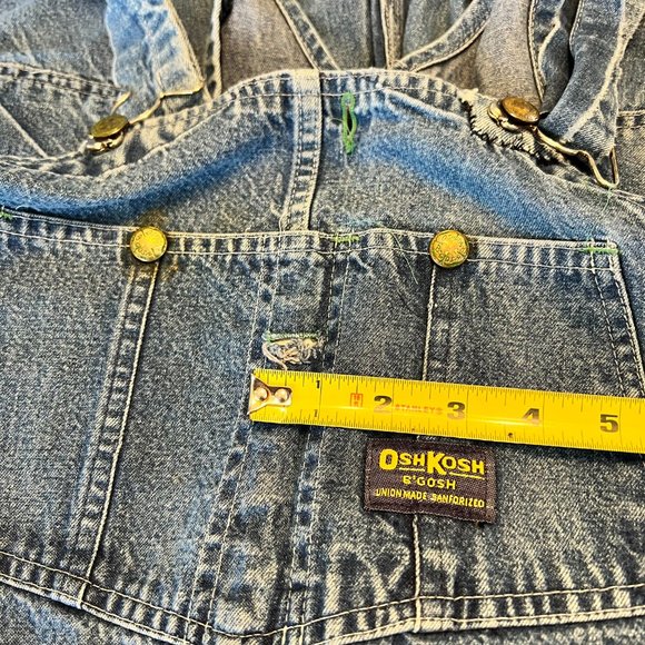 VTG Oshkosh BGosh Overalls Men's 42x30 Bibs Sanforized Union Made Vestbak USA - Picture 7 of 11
